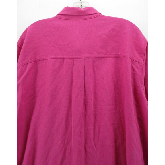 Gap Top XXL Linen Blend Tunic Shirt Button Down Pocket Preppy Woven - Picture 8 of 11